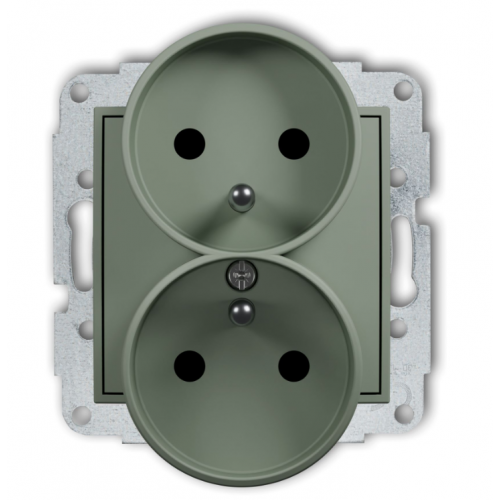 KARLIK ICON Gniazdo podwójne do ramki z uziemieniem 2x(2P+Z) (przesłony torów prądowych) szałwiowy - przechwytywanie[262].png